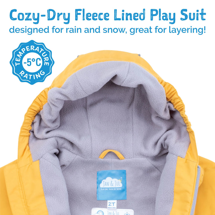 Jan &amp; Jul Cozy-Dry Fleece Rain Play Suit - Bunny Blooms