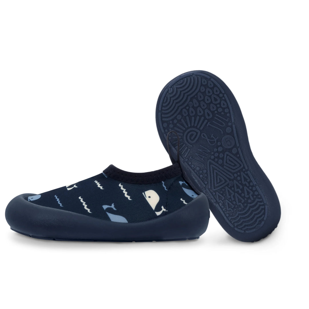 Jan &amp; Jul Water Play Shoes - Navy Whale Tales