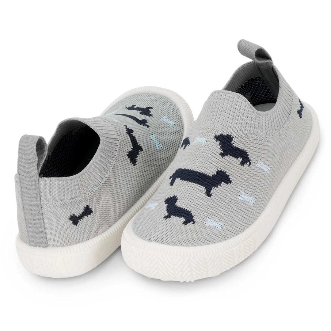 Jan &amp; Jul Graphic Knit Shoes - Grey Dachshund