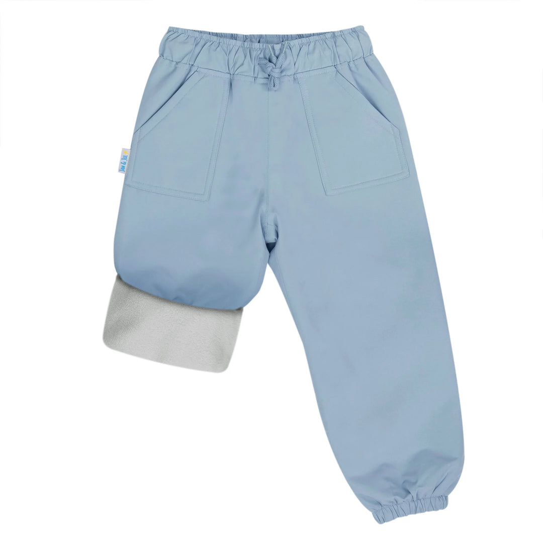 Jan &amp; Jul Cozy-Dry Fleece Lined Rain Pants - Dusty Blue