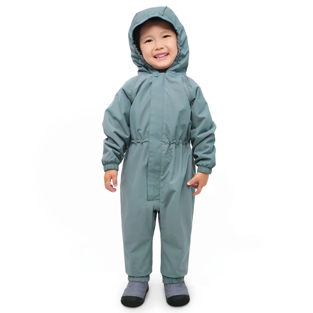 Jan &amp; Jul Cozy-Dry Fleece Rain Play Suit - Dark Spruce