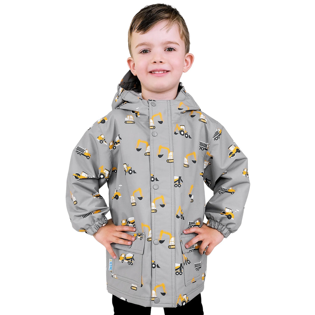 Jan &amp; Jul Cozy Dry Rain Jacket - Grey Construction