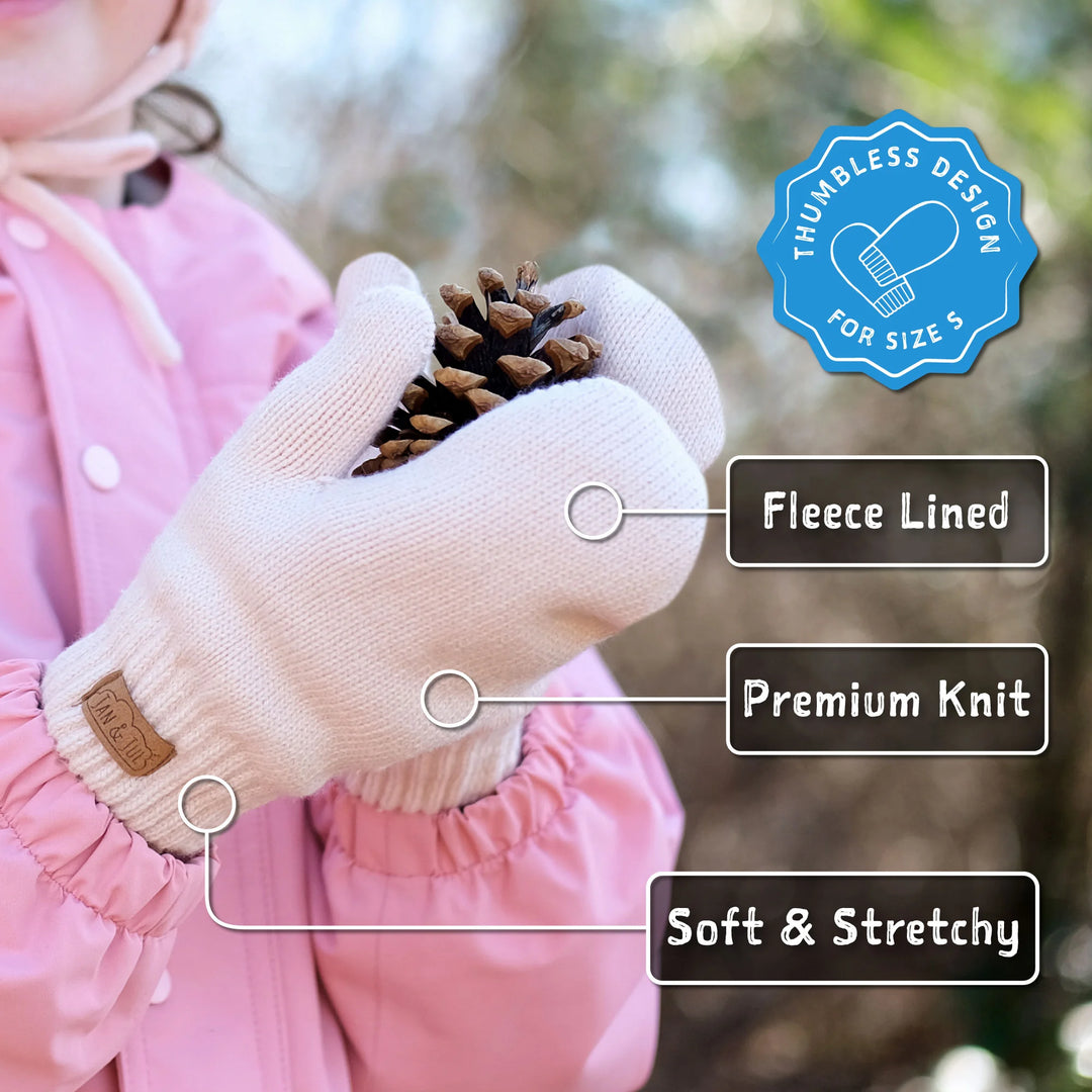 Jan &amp; Jul Knit Wi\nter Mittens - Vanilla Cream