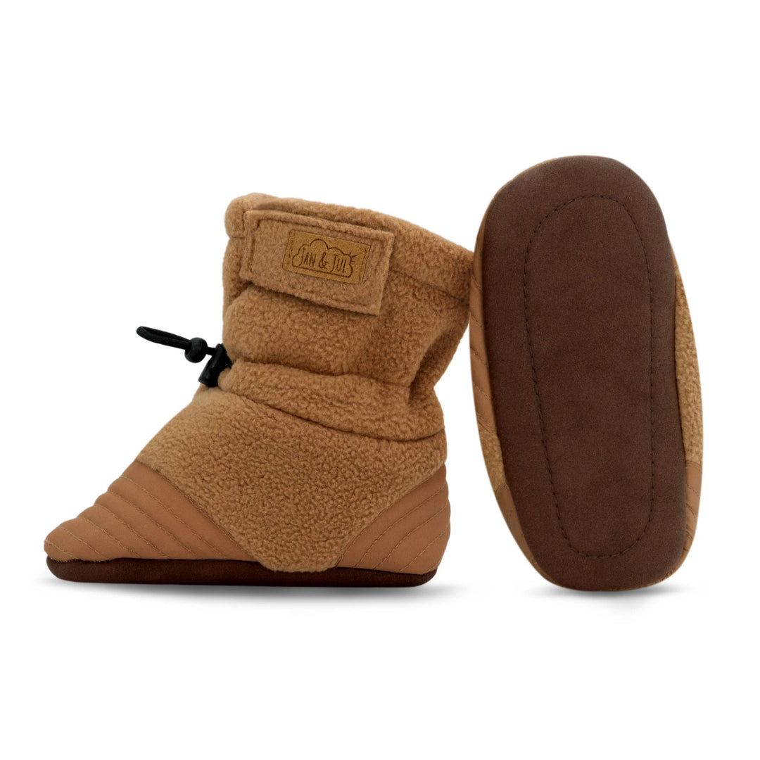 Jan &amp; Jul Stay-Put Cozy Booties - Brown Bear