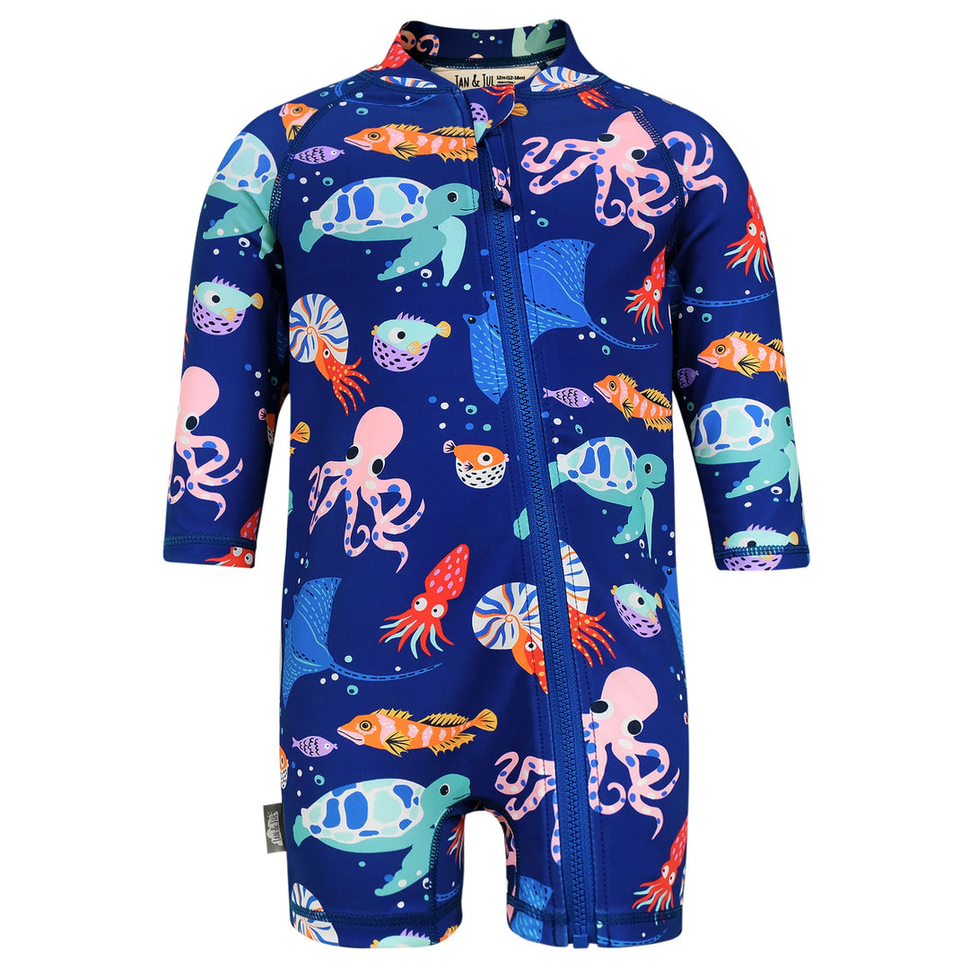 Jan &amp; Jul Sun &amp; Splash UV Jumpsuit - Sea Friends