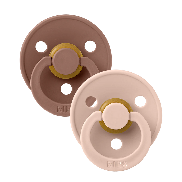 BIBS Round Colour Pacifiers - Size 2 (6-18m)