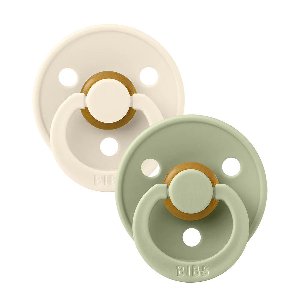 BIBS Round Colour Pacifiers - Size 2 (6-18m)