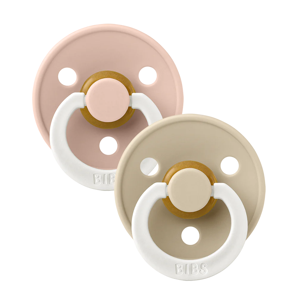 BIBS Round Colour Pacifiers GLOW - Size 1 (0-6m)