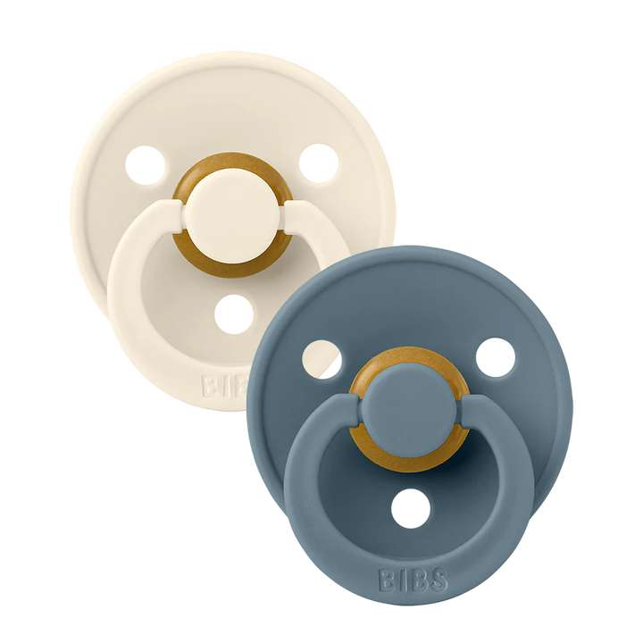 BIBS Round Colour Pacifiers - Size 2 (6-18m)