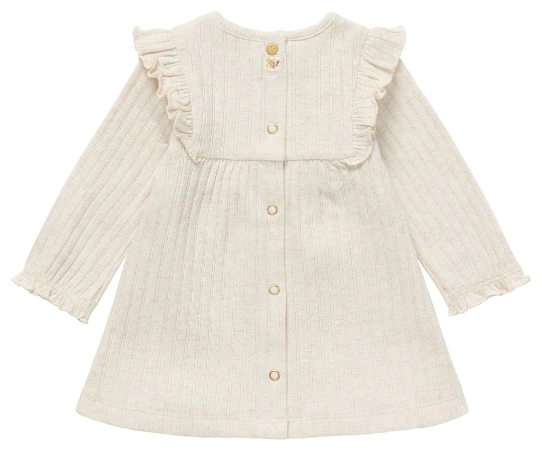 Noppies Lowell Oatmeal Girls Longsleeve Dress Noppies Lowell Oatmeal Girls Longsleeve Dress