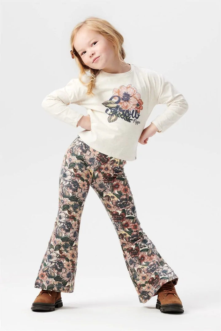 Noppies Kingsville Oatmeal Longsleeve Girls Tee Noppies Kingsville Oatmeal Longsleeve Girls Tee