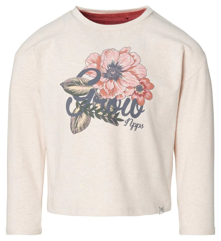 Noppies Kingsville Oatmeal Longsleeve Girls Tee Noppies Kingsville Oatmeal Longsleeve Girls Tee