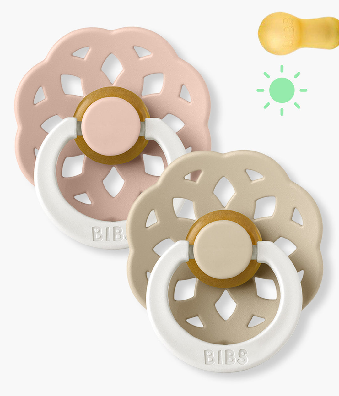 BIBS Round Boheme Pacifier - Size 2 (6-18m)