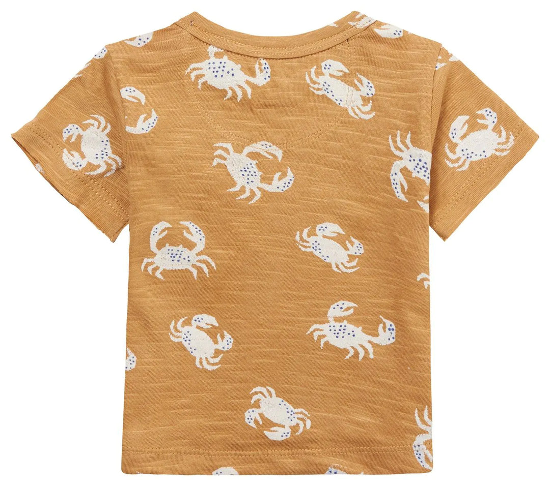 Noppies Boys Mentor Print Short Sleeve T-shirt - Apple Cinnamon