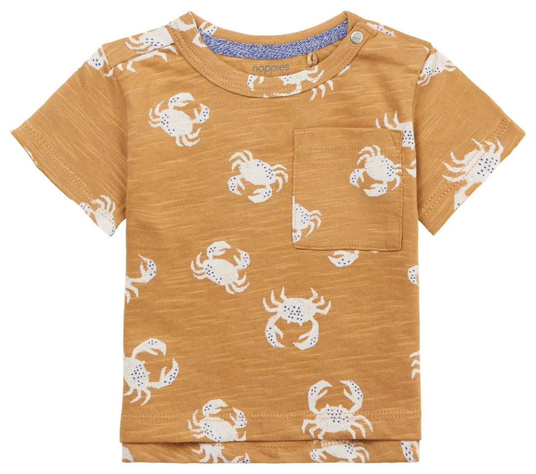 Noppies Boys Mentor Print Short Sleeve T-shirt - Apple Cinnamon