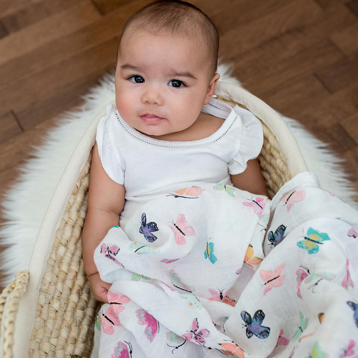 Lulujo Cotton Muslin Swaddle Blanket
