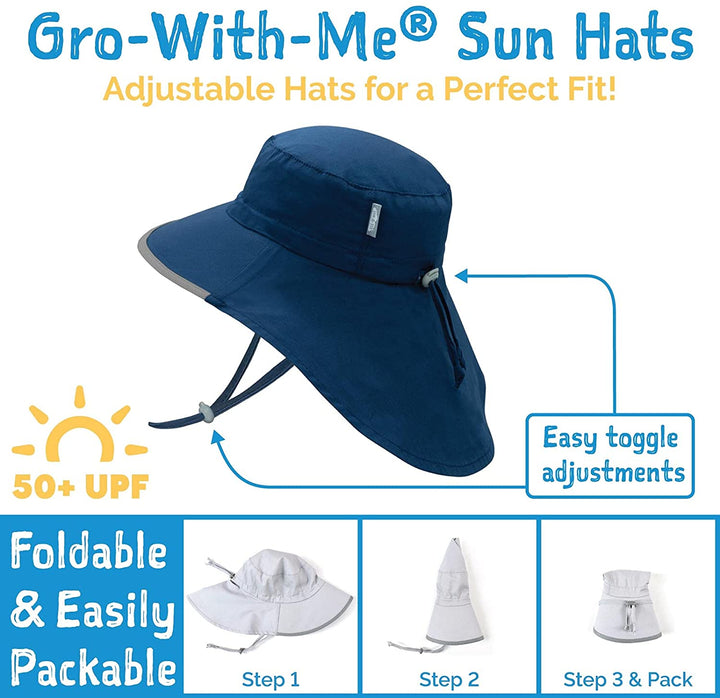 Jan &amp; Jul Gro-With-Me Cotton Adventure Hat - Atlantic Blue