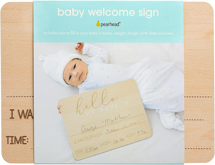 Pearhead Baby Welcome Sign Pearhead Baby Welcome Sign