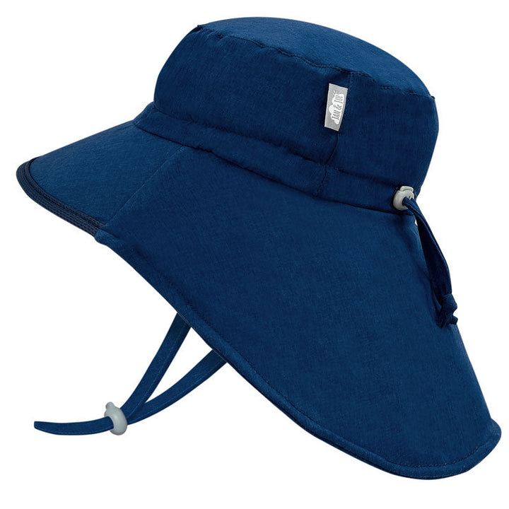 Jan & Jul Gro-with-me Aqua Dry Adventure Hat - Blue/Blue Trim