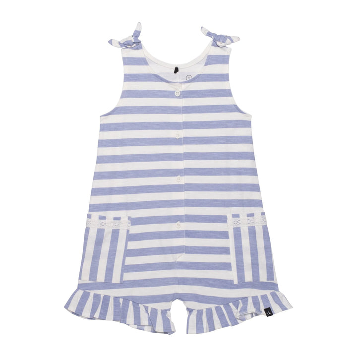Light blue and white striped jumpsuit outlet