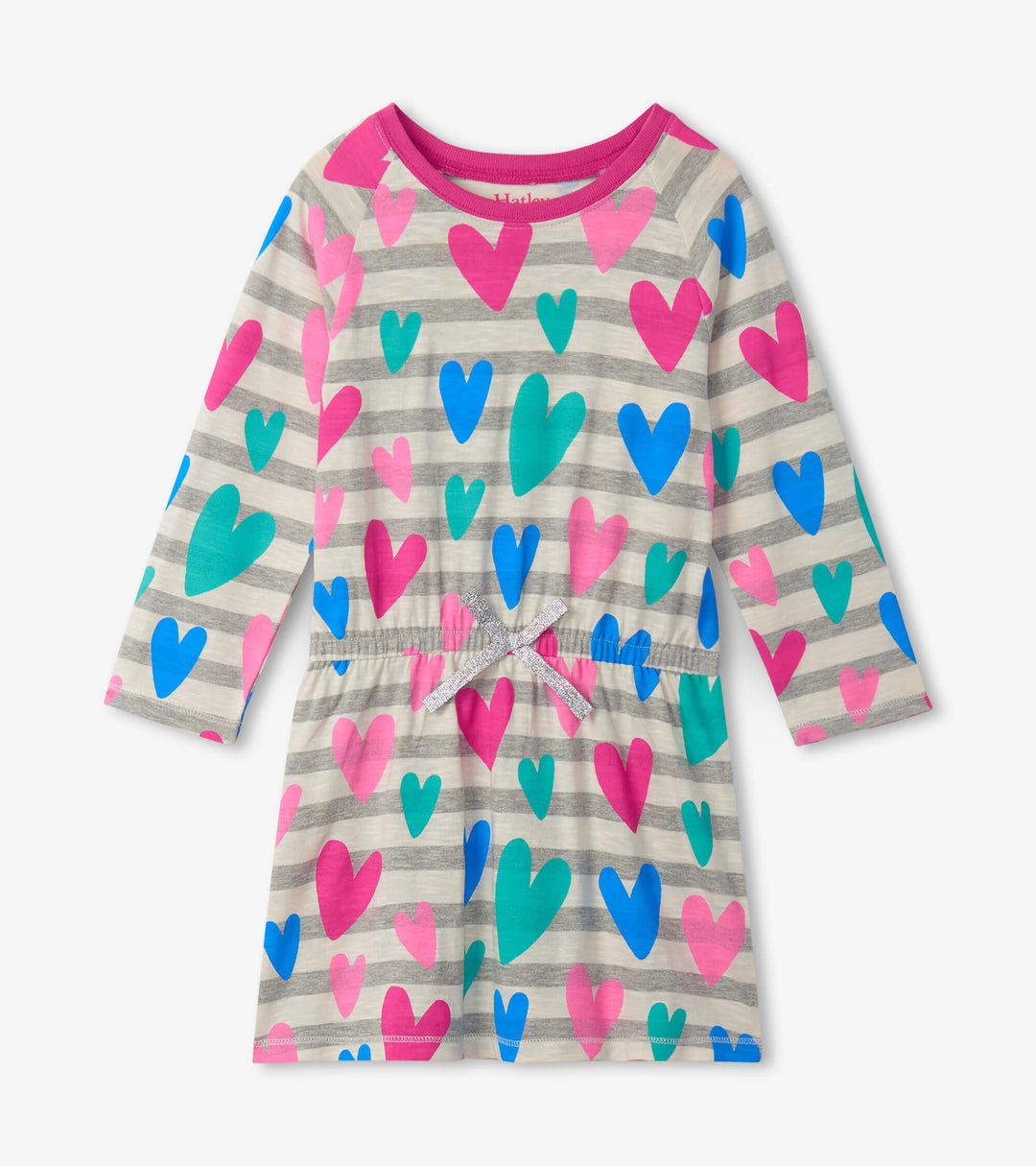 Hatley Drop Waist Dress - Lovey Hearts