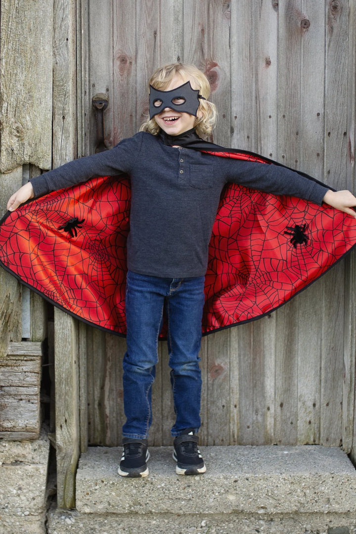 Great Pretenders Reversible Spider/Bat Kids Cape + Mask