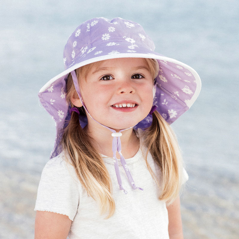 Jan &amp; Jul Cotton Xplorer Hat - Purple Daisy