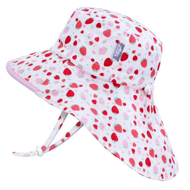 Jan &amp; Jul Cotton Xplorer Hat - Strawberry/Pink Trim