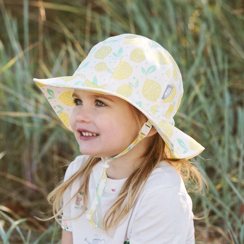 Jan Jul Gro-With-Me Cotton Floppy Hat Lemon Fresh