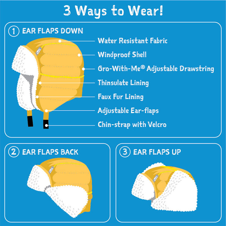 Jan &amp; Jul Toasty-Dry Trapper Winter Hat - Mint Star