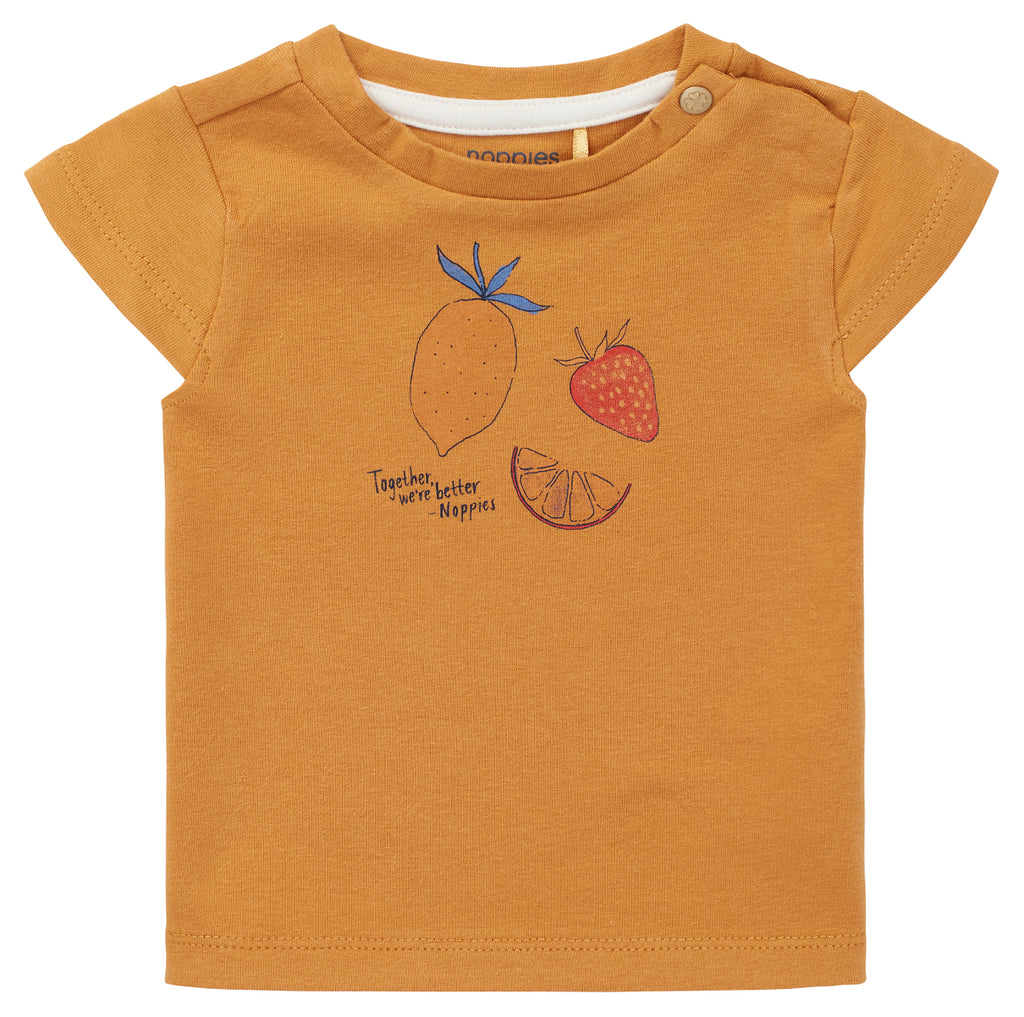 Noppies Short Sleeve Alcobendas Tee - Amber Gold Noppies Short Sleeve Alcobendas Tee - Amber Gold