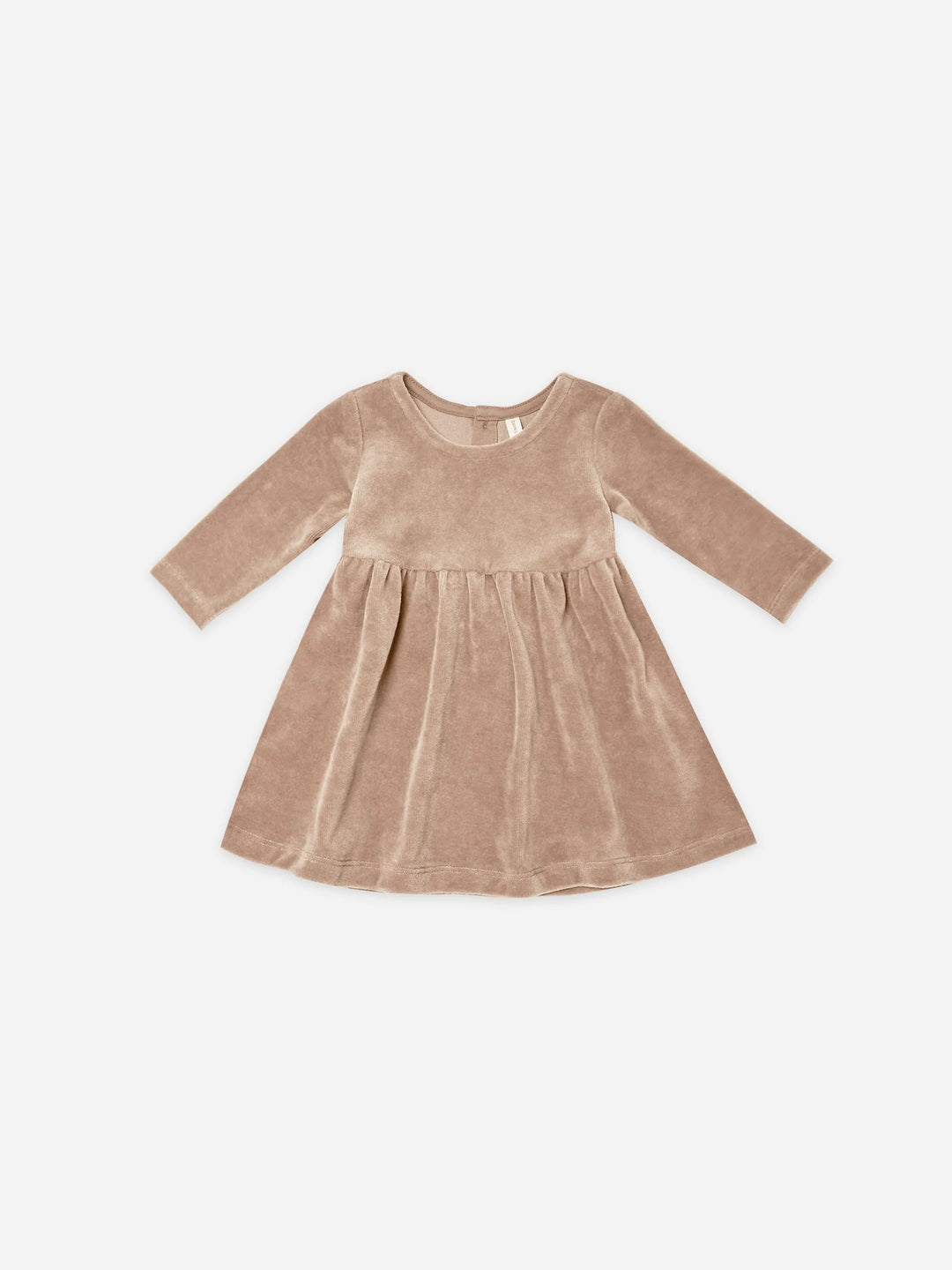 Quincy Mae Blush Velour Long Sleeve Dress