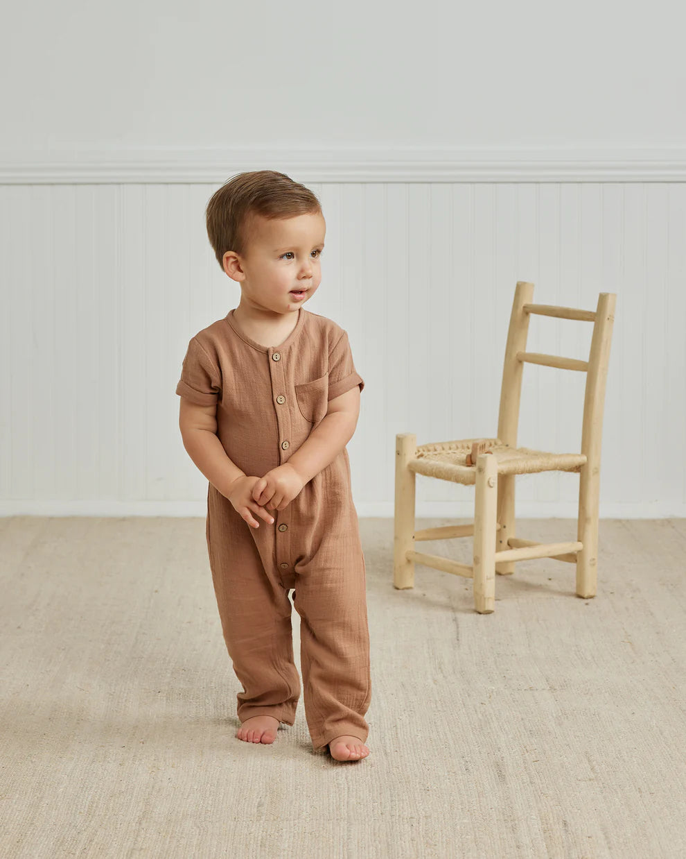 Quincy Mae Charlie Jumpsuit - Clay