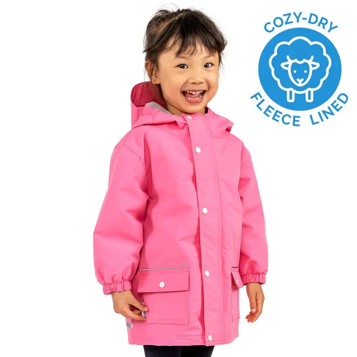 Jan Jul Cozy Dry Rain Jacket Watermelon Pink 5T