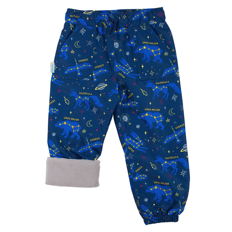 Jan &amp; Jul Cozy-Dry Rain/Snow Pants (Fleece Lined) - Constellations