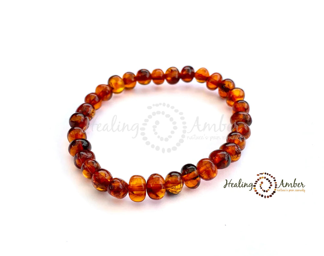 Baltic Amber Bracelet/Anklet - Circle - 6.5
