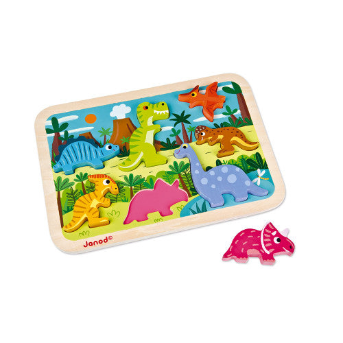 Janod Chunky Puzzle - Dinosaurs