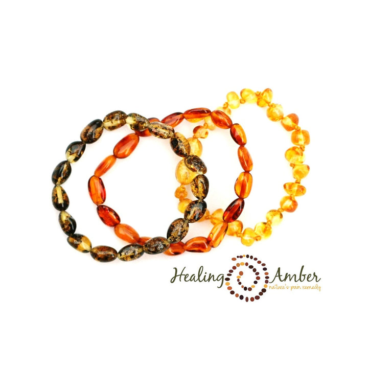 Baltic Amber Bracelet/Anklet - Circle - 6.5