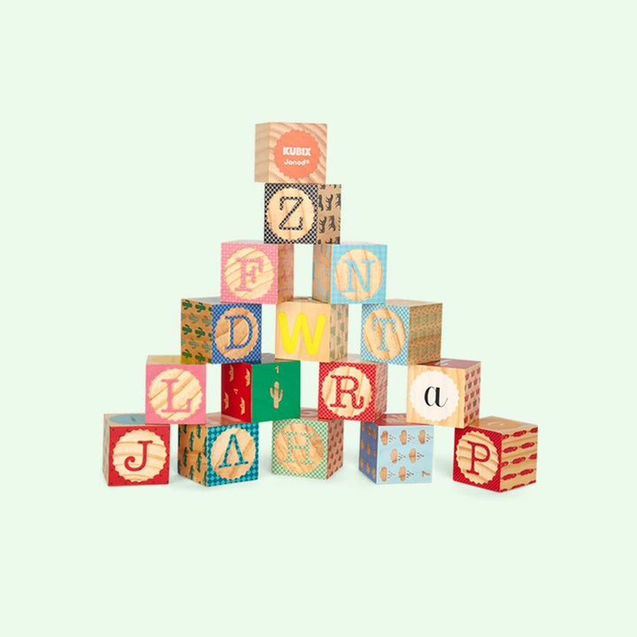 Janod 16pc Alphabet Blocks Janod 16pc Alphabet Blocks