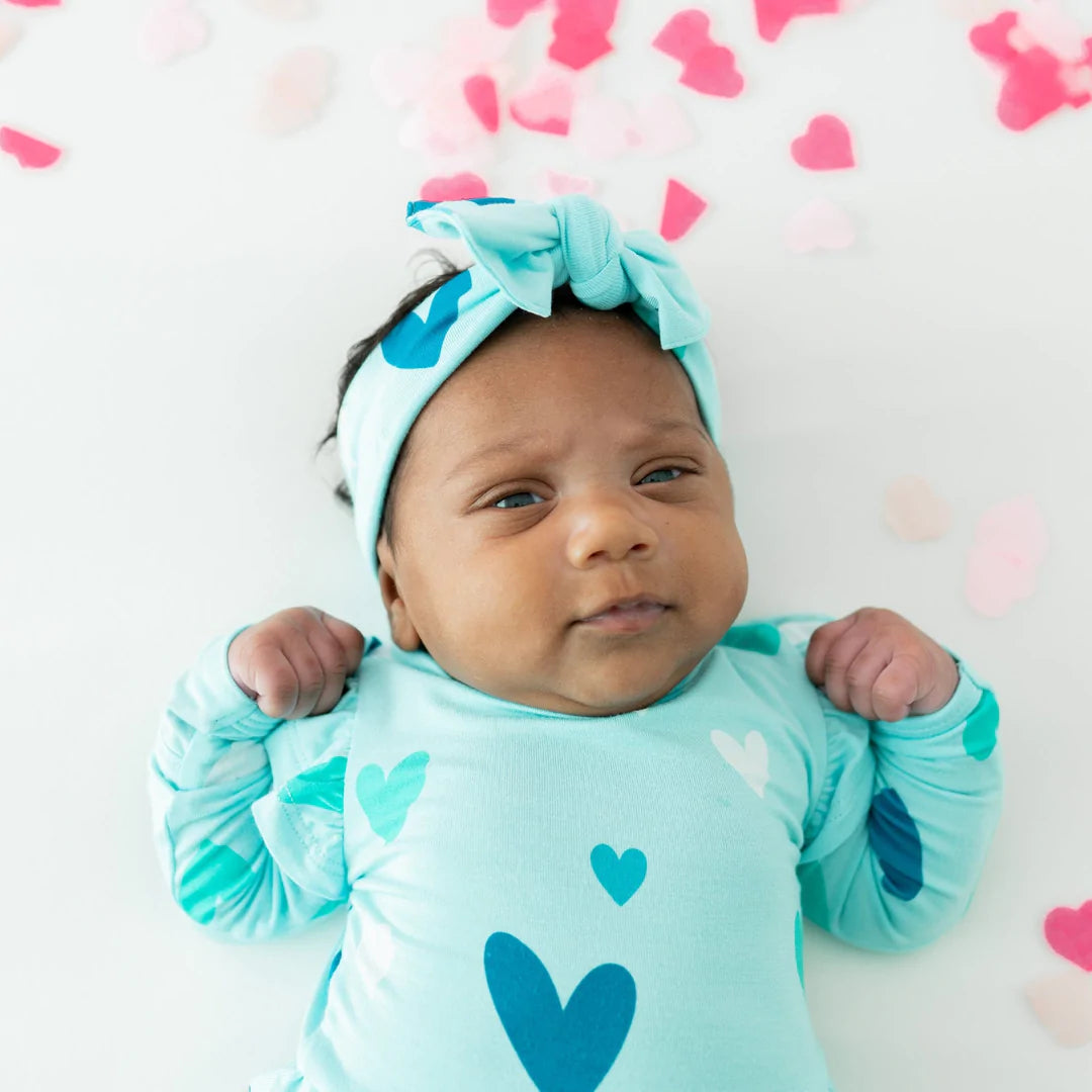 Kyte Baby Knotted Bow Headband - Robin Hearts