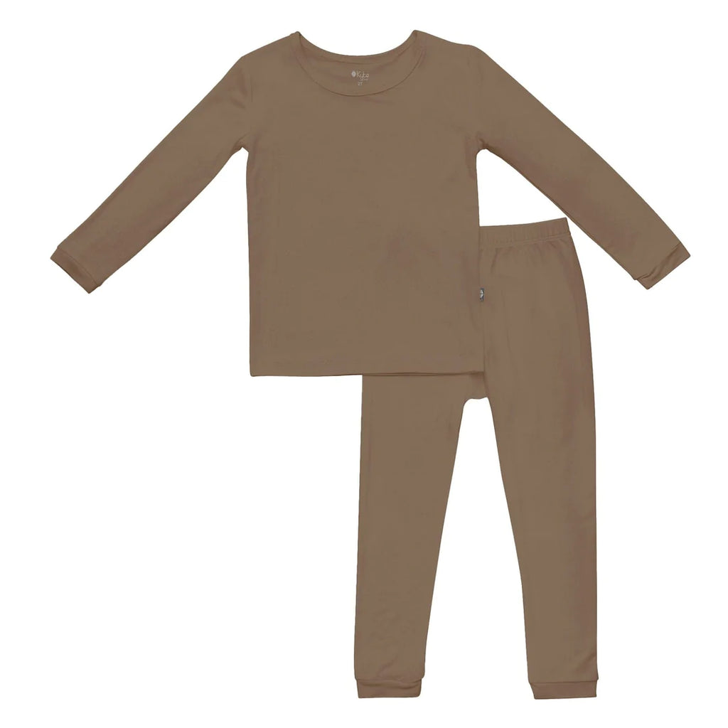 Kyte Baby Long Sleeve Toddler Pajamas - Coffee Kyte Baby Long Sleeve Toddler Pajamas - Coffee