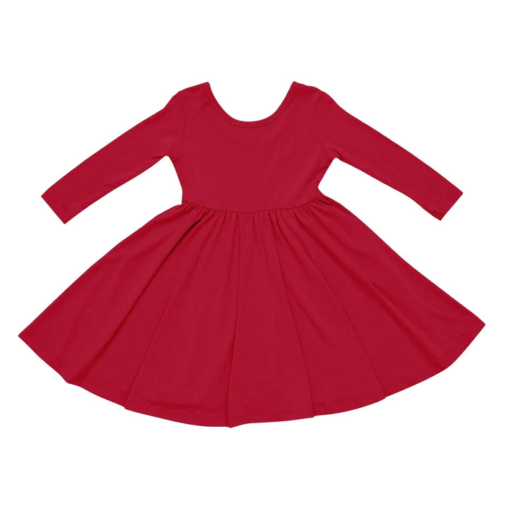 Kyte Baby Long Sleeve Twirl Dress - Cardinal Kyte Baby Long Sleeve Twirl Dress - Cardinal