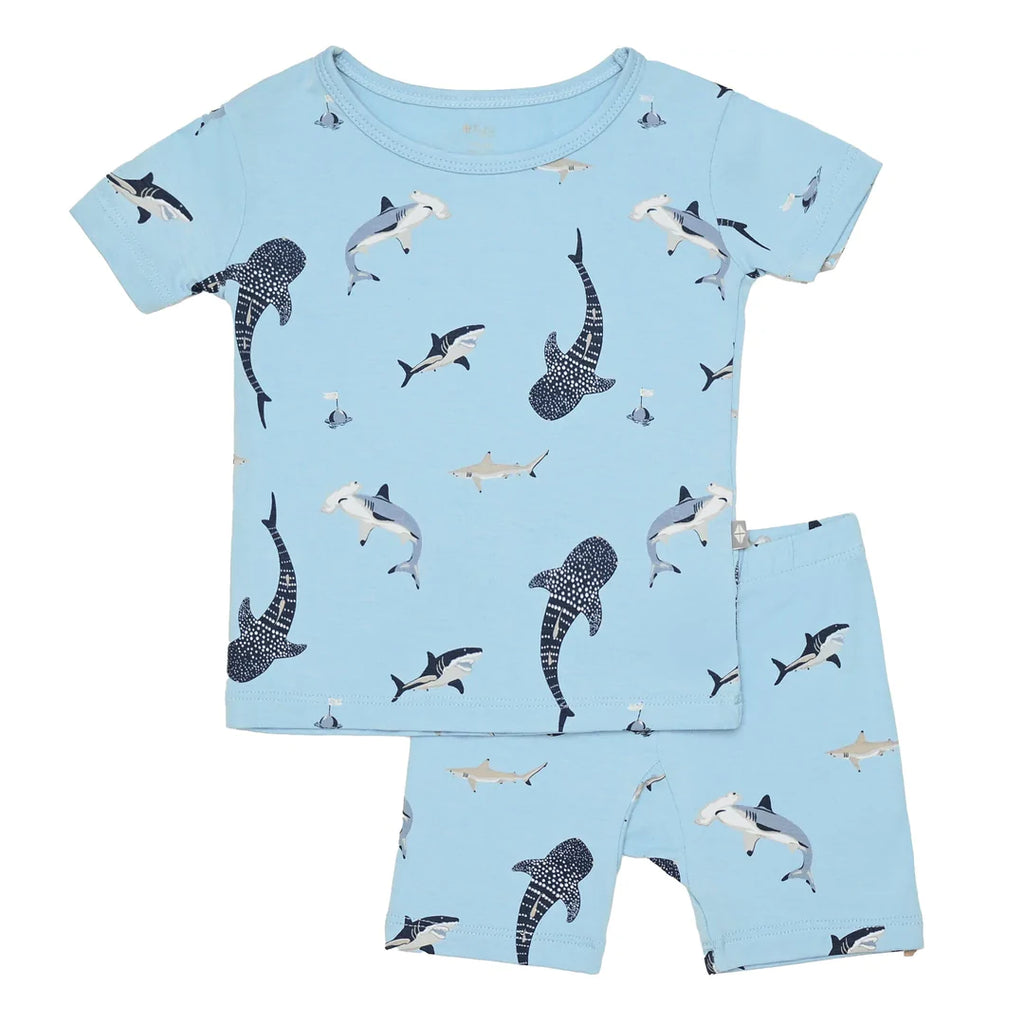 Kyte Baby Short Sleeve Toddler Pajama Set - Stream Shark Kyte Baby Short Sleeve Toddler Pajama Set - Stream Shark