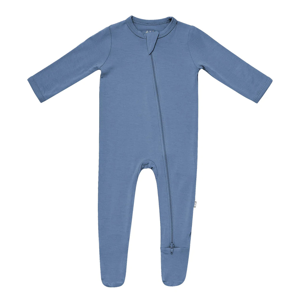 Kyte Baby Zippered Footie - Steel Kyte Baby Zippered Footie - Steel