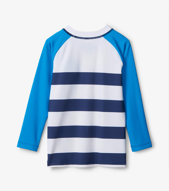 Hatley Long Sleeve Rashguard - Whales Stripes