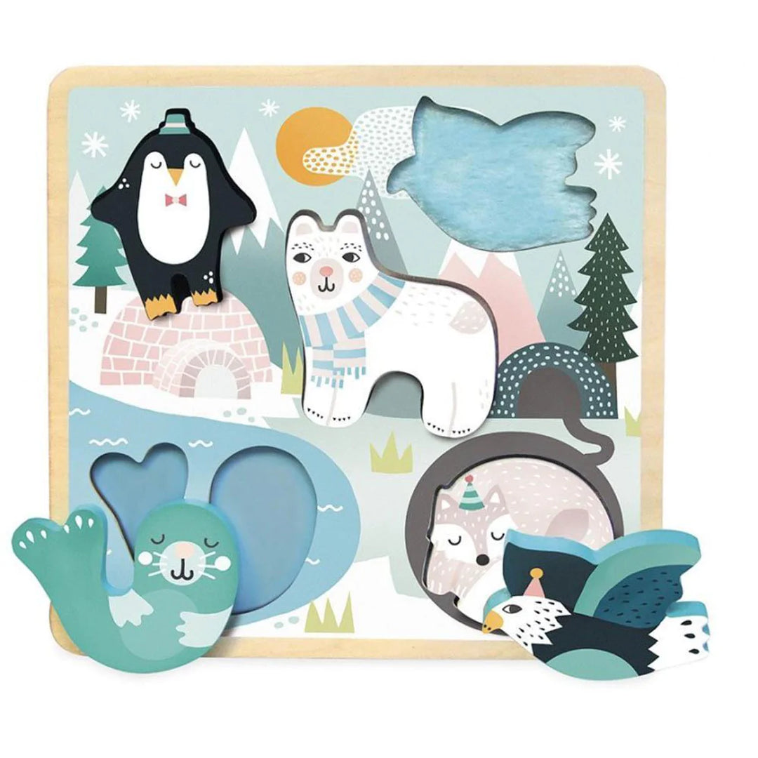 Vilac Touch and Feel 5 Piece Puzzles Vilac Touch and Feel 5 Piece Puzzles